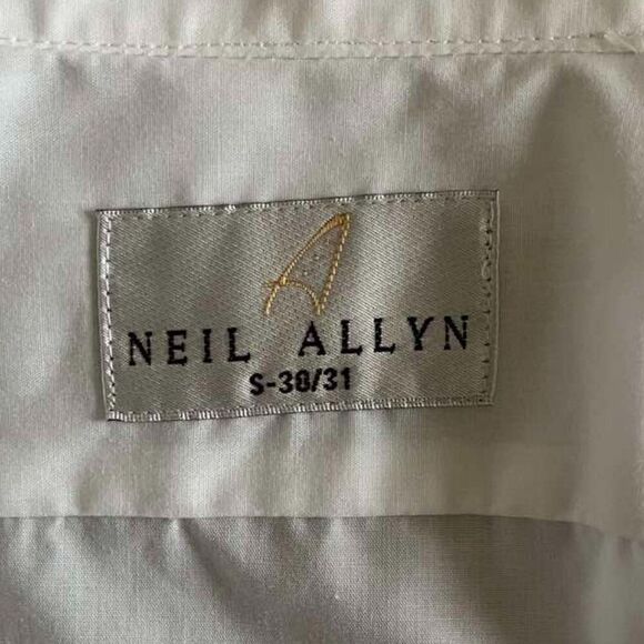 Men's white NEIL ALLYN tuxedo shirt in a regular cut, wing collar Sz. S- 38/31 - Picture 3 of 11